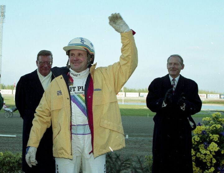 Erik Berglöf efter seger i första V75 loppet